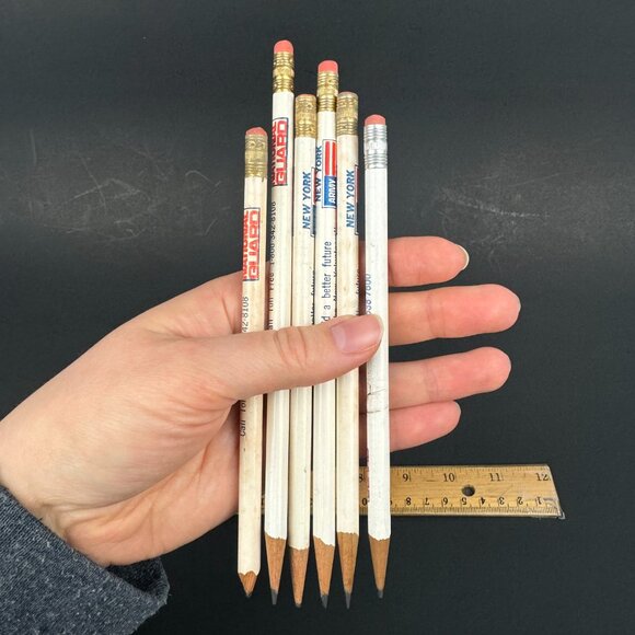 6 Vtg New York NY Army National Guard Wooden Pencils Sharpened Used Prop READ - Picture 5 of 9
